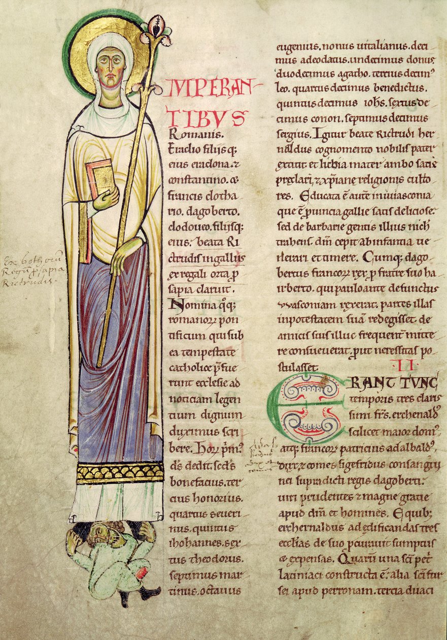 Ms 846 fol.137v历史上我最初描绘的是来自Recueil de Vie des Saints的St. Richrudius 作者 法语学校