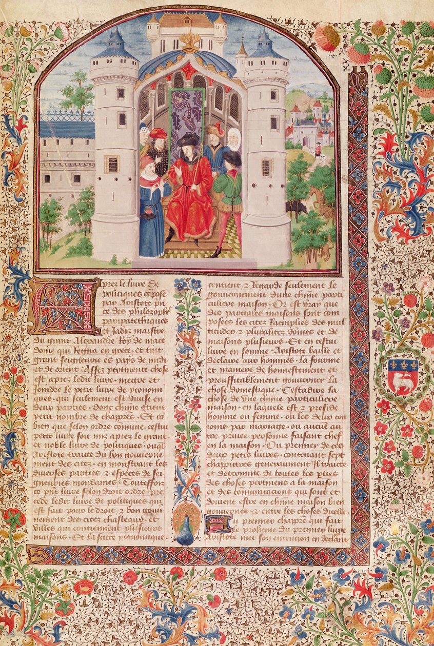Ms 927 Fol.426亚里士多德（公元前384-322）伦理，政治和经济学的经济学介绍（详见165171） 作者 法语学校