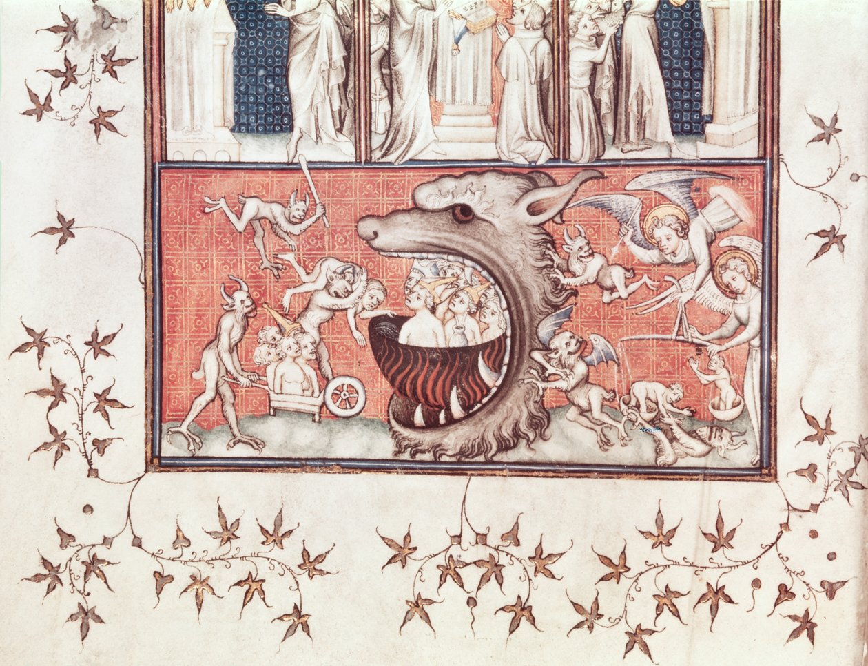 Ms Fr 22912 Fol.2v Detail of Hell, from 