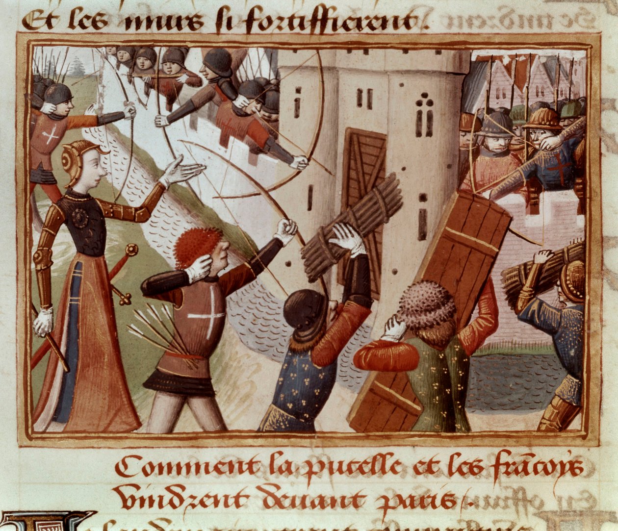 Ms Fr 5054 f.66v 1428年10月围攻巴黎，《查理七世的守夜人》。 作者 法语学校