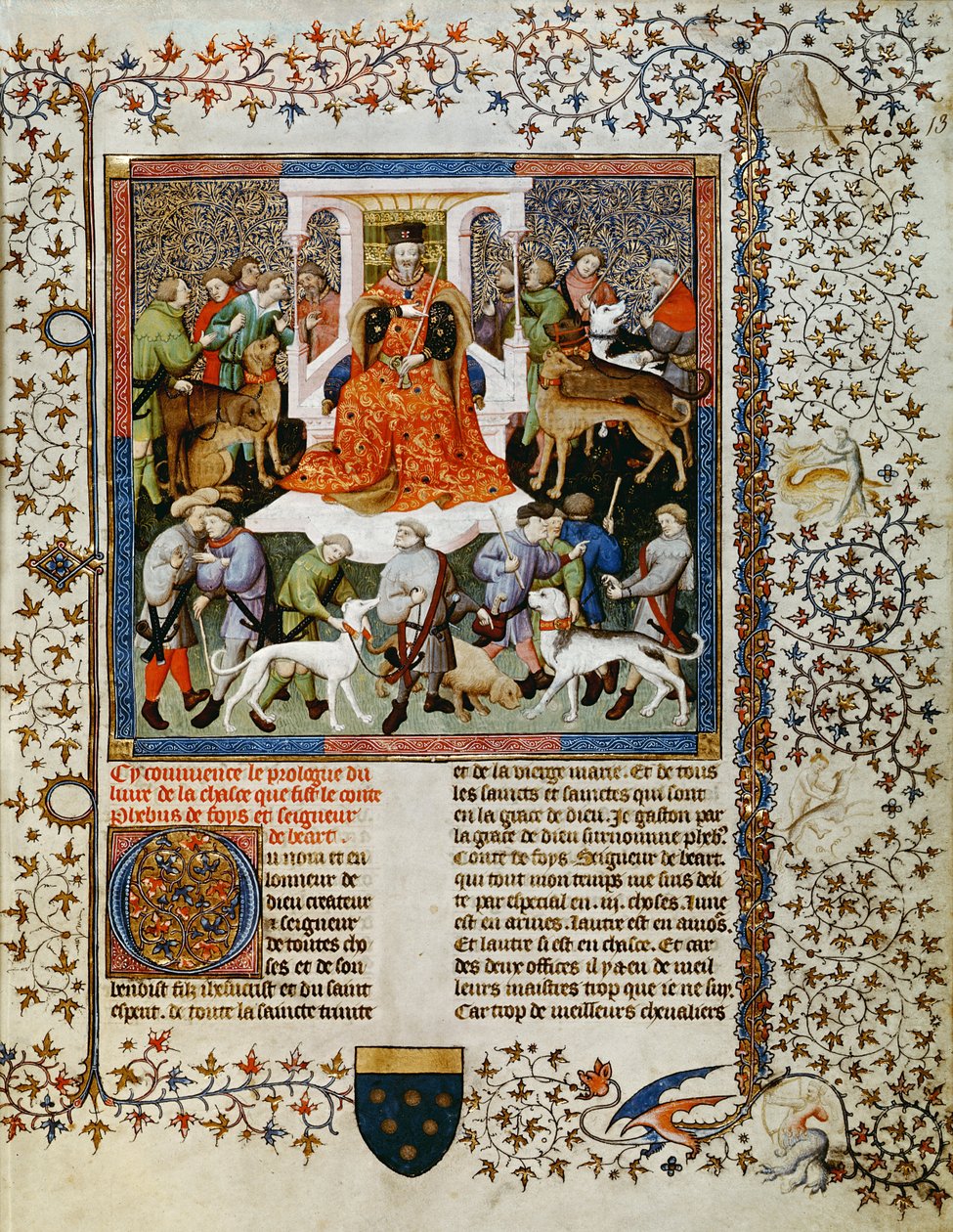 Fr 616 Fr.13女士来自Livre de la Chasse的Gaston Phebus de Foix（1331-91） 作者 法语学校