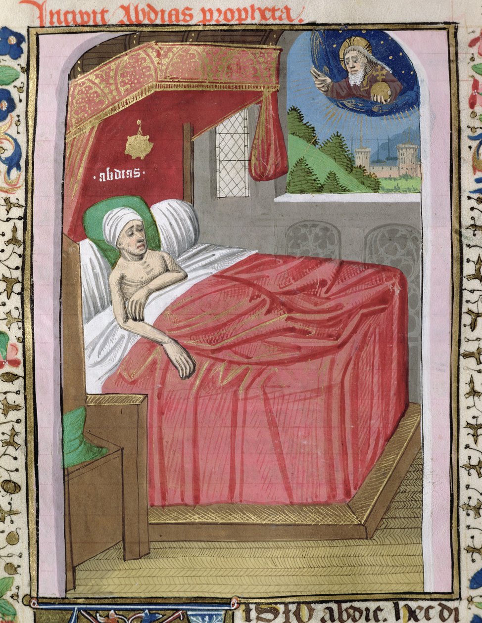 H 7 fol.110v欧巴底亚的异象，来自Jean XXII的圣经 作者 法语学校