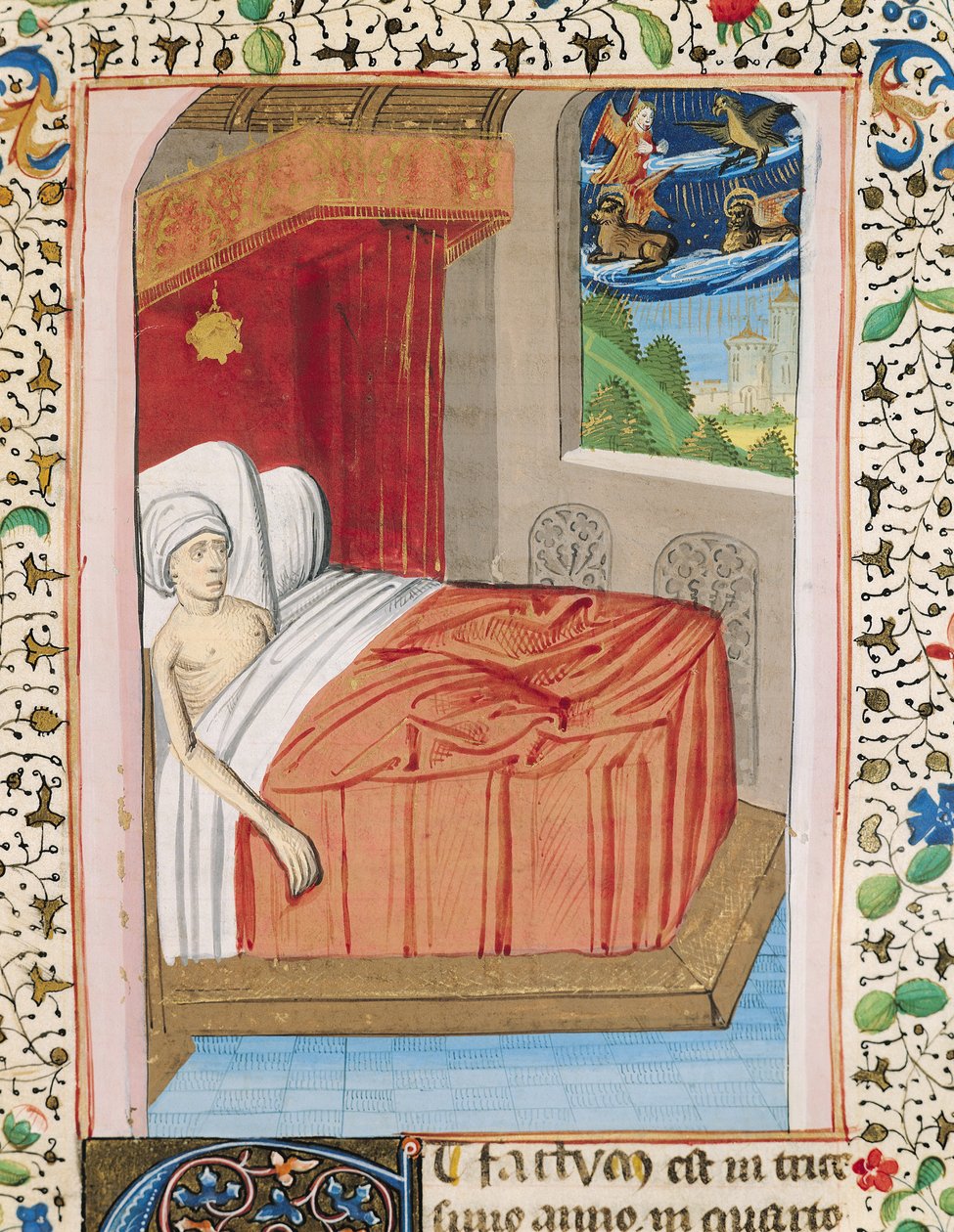 H 7 fol.76r以西结的愿景，来自Jean XXII的圣经 作者 法语学校