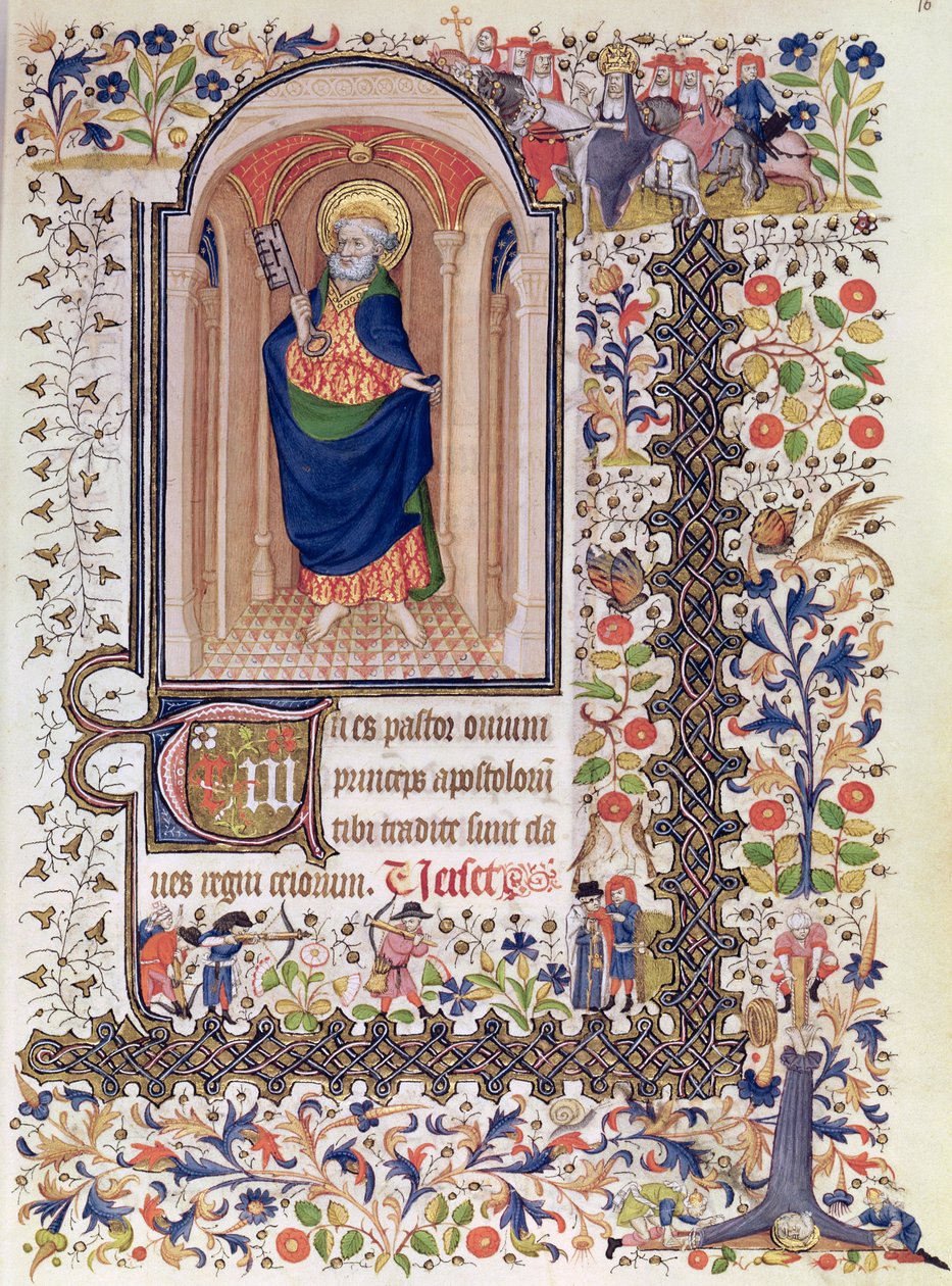 Lat 156b Fol.167圣彼得女士，来自玛格丽特时代的dOrleans，c.1426 作者 法语学校
