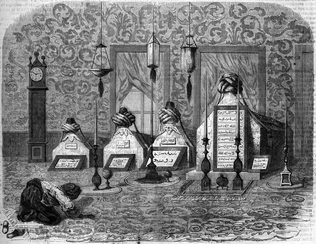 Muslim funeral art: turbs (tombs) of turblating dervishes. Scutari, Turkey 作者 法语学校