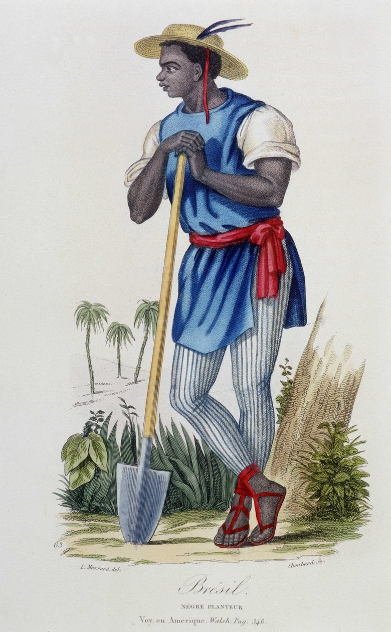 Nègre planteur du Brasil - in “” Bibliotheque Universelle des Voyages”” by Albert-Montémont, ed. Armand-Aubrée, Paris 作者 法语学校