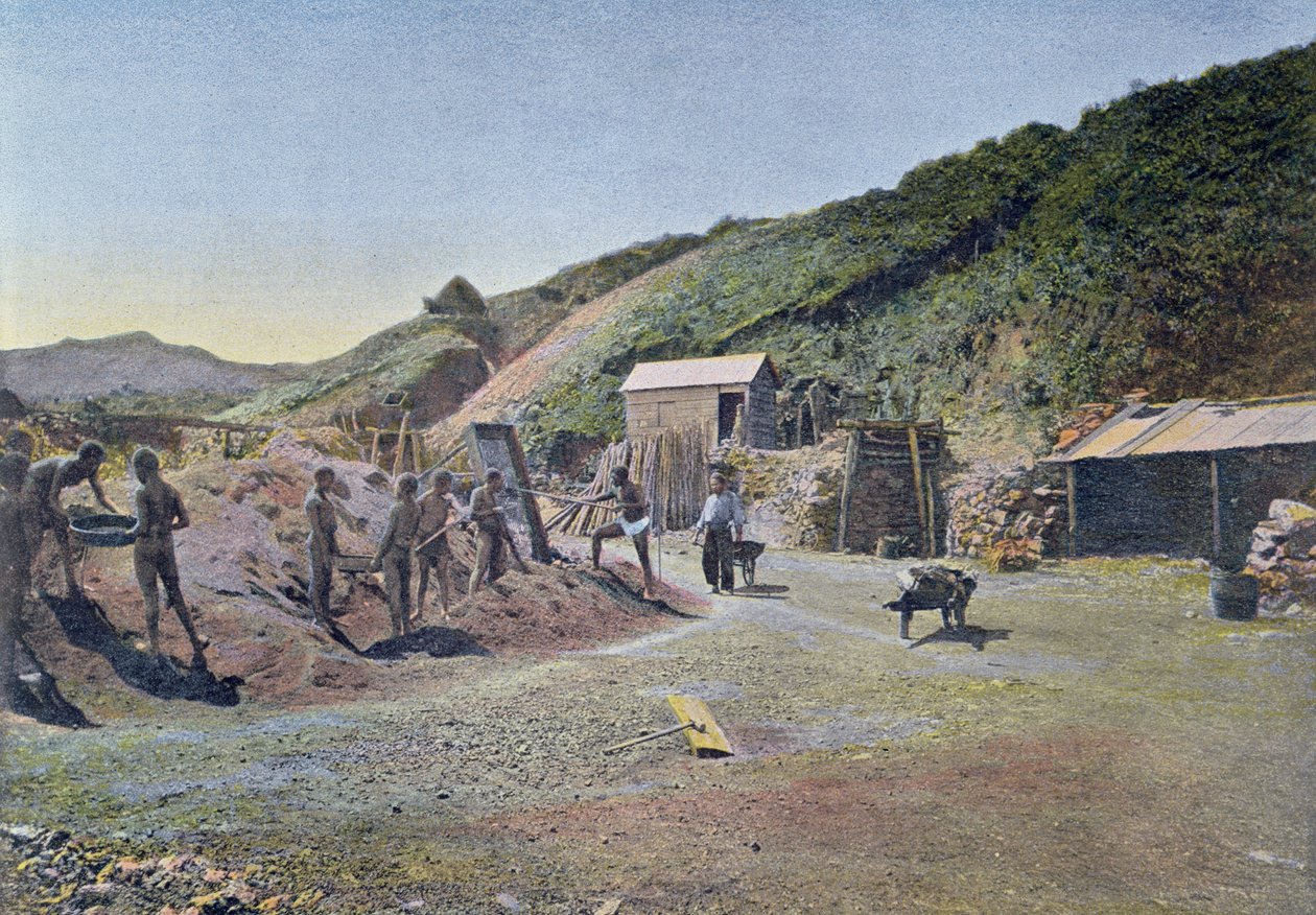位于新喀里多尼亚东海岸的镍矿，由Gillot雕刻，1900年 作者 法语学校
