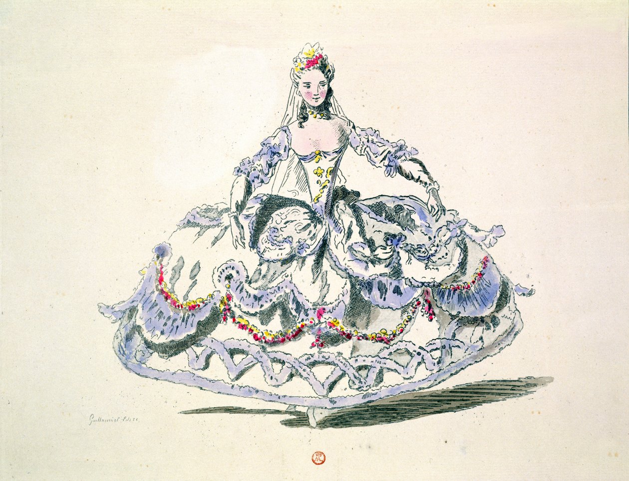 歌剧服装，来自Menus Plaisirs Collection，由A. Guillaumot Fils传真 作者 法语学校