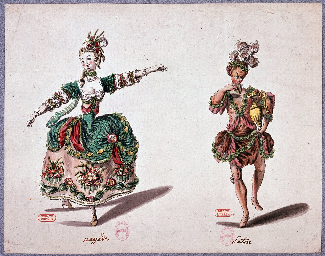 Opera costumes: nayade and satyre 作者 法语学校