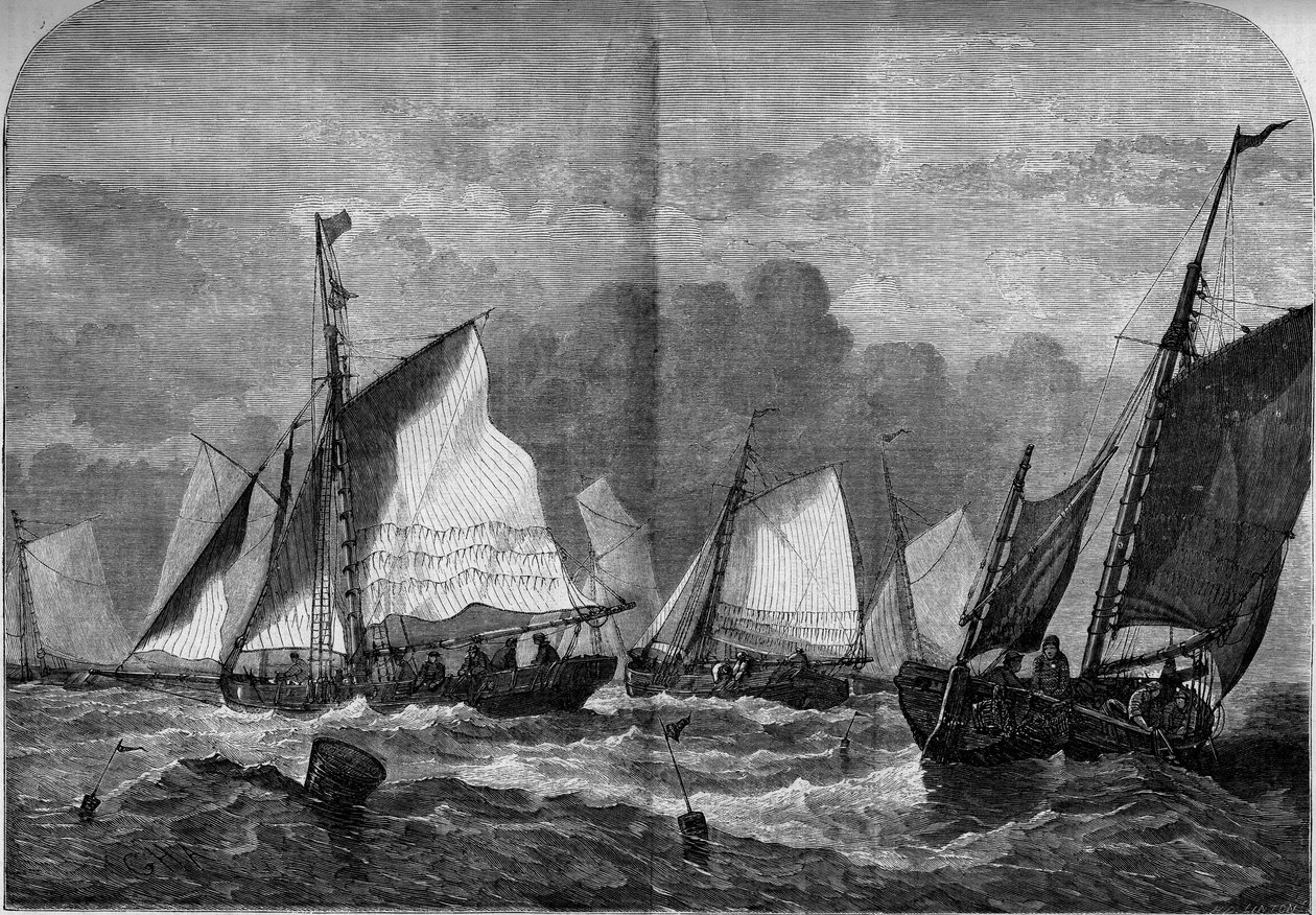 Oyster fishermen in Whitstable Bay, England 作者 法语学校