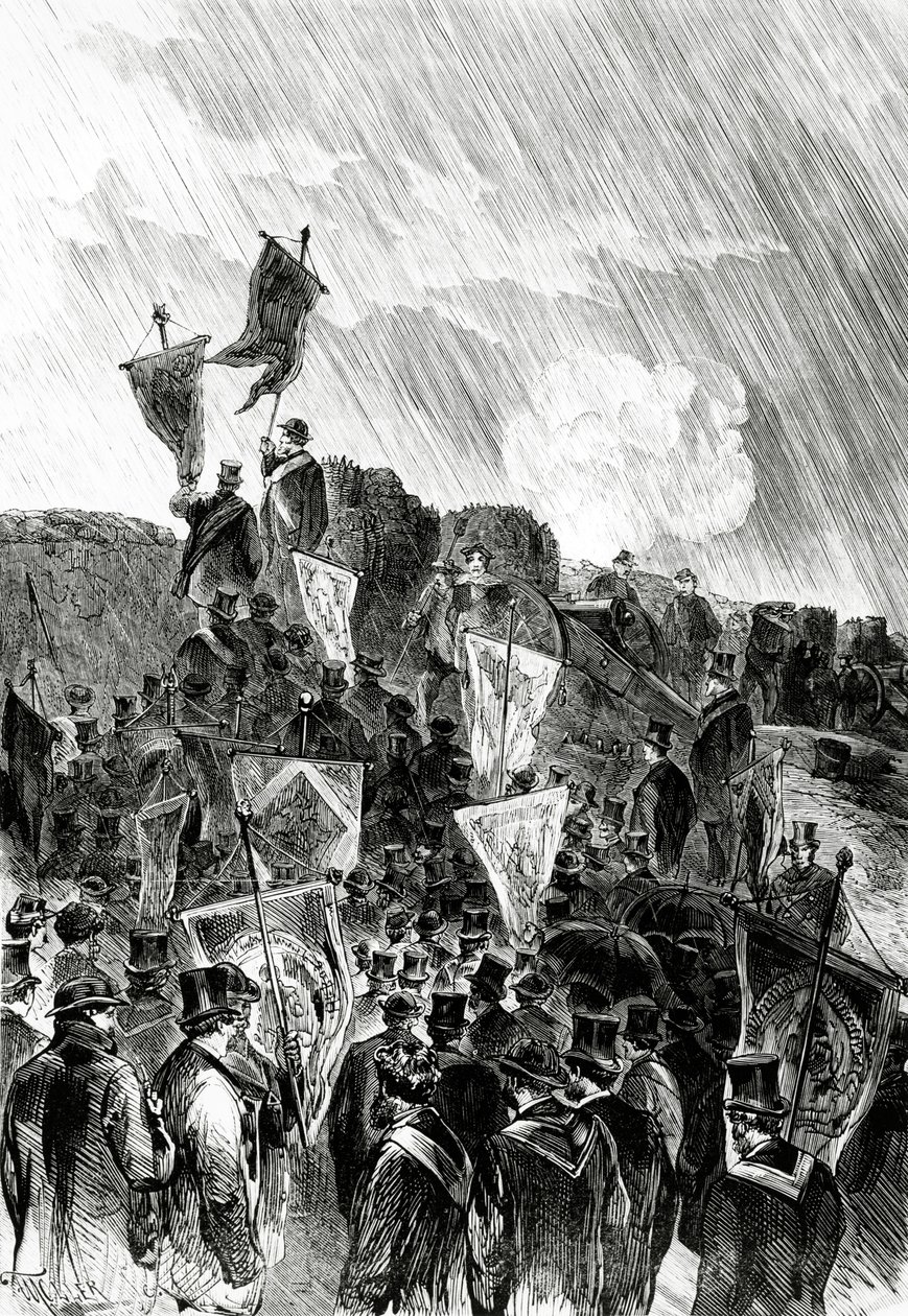 1870年4月5日，共产主义人员在1870年4月5日要求停止对巴黎的轰炸，要求停止轰炸巴黎，1870年5月5日 作者 法语学校