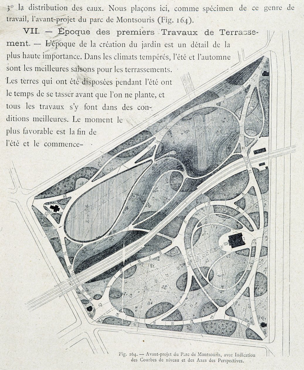 Parc du Montsouris: plan of the garden in advance 作者 法语学校