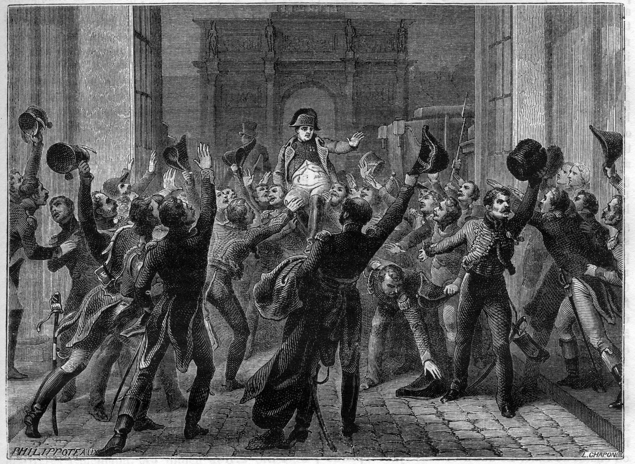 Paris, 20 March 1815 - Napoleon I returns to the Tuileries - Les Cent jours (100 jours) Rentree de Napoleon aux Tuileries, le 20 mars 1815 - in “Histoire de l