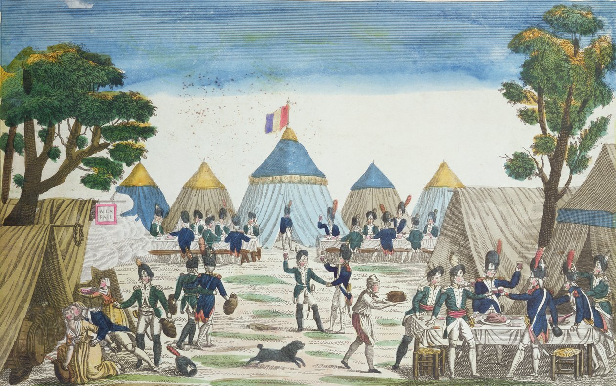 1807年6月30日格兰德军队的掷弹兵给予俄罗斯掷弹兵的派对 作者 法语学校
