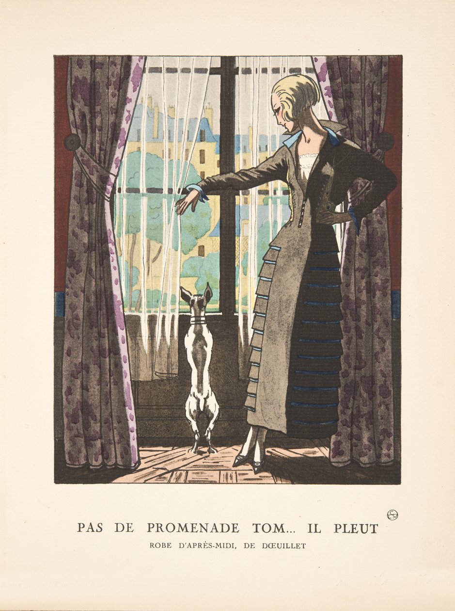 Pas de Promenade Tom il Pleut，选自《时装图版集 作者 法语学校