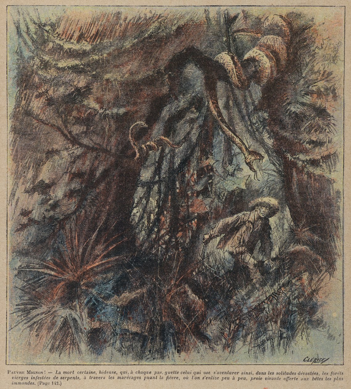 埃德蒙-拉杜塞特的《可怜的米侬》（彩色石版画） 作者 法语学校
