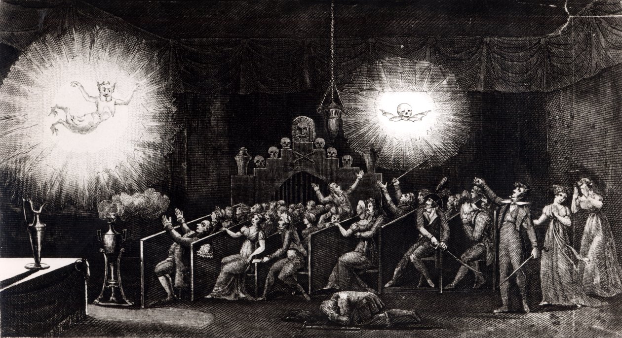 Phantasmagoria，来自Etienne Gaspard Robertson（1763-1837）的科学和轶事娱乐回忆录，巴黎，1831年 作者 法语学校