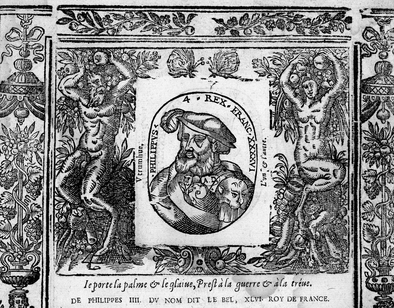 Philip IV, the Bel, portrait engraved in medallion 作者 法语学校