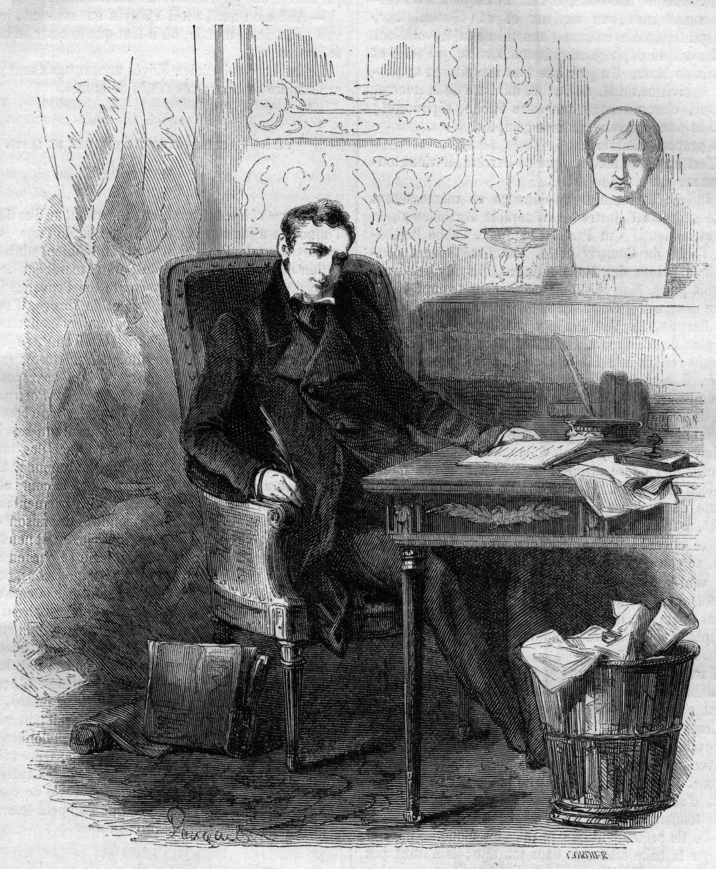 菲利普-保罗（Philip-Paul）-德-塞古尔（1780-1873），法国外交官和历史学家，撰写俄罗斯战役。1856年的雕版画。 作者 法语学校