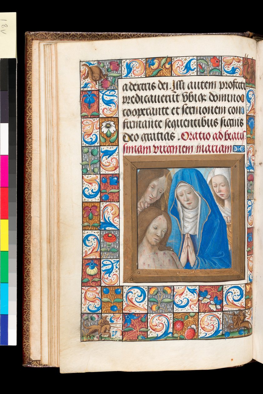 时间之书》中的《圣像》，MS 92 f.18v, 西法兰西 作者 法语学校