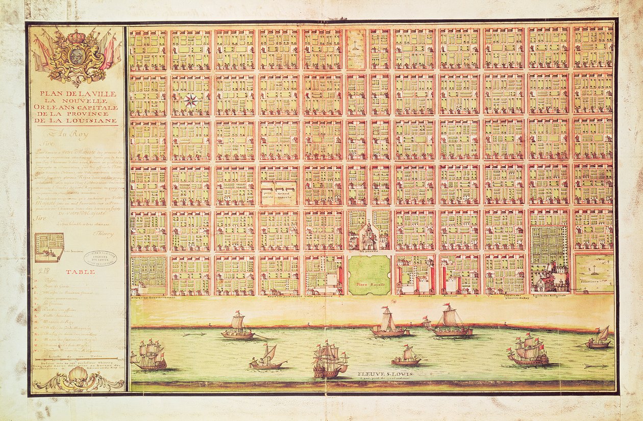 新奥尔良计划，1738年（纸上写着） 作者 法语学校