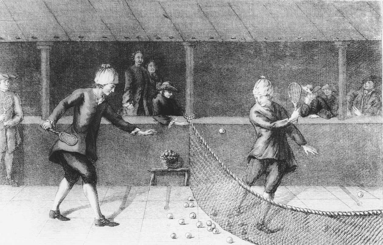 在巴黎演奏 Jeu de Paume（雕刻） 作者 法语学校