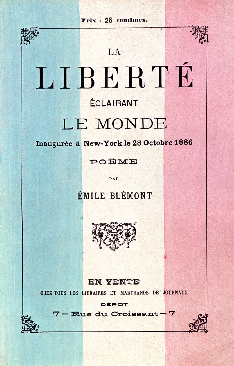 1864年10月28日，Emile Blemont（1839-1927）庆祝自由女神像就职典礼 作者 法语学校