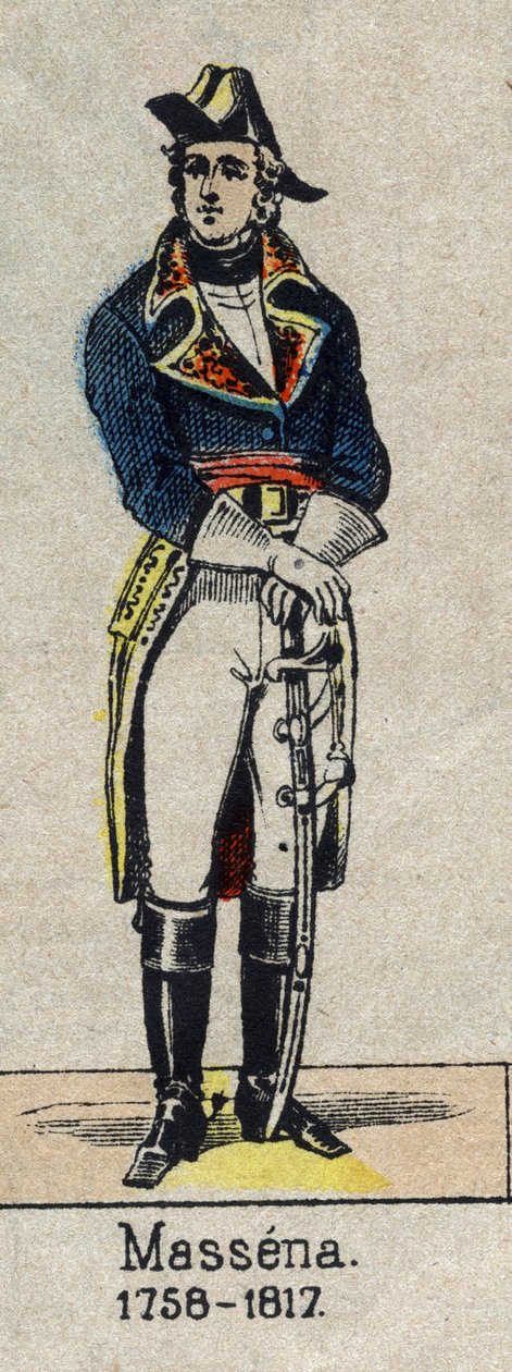 安德烈-马塞纳，里沃利公爵（1756-1817），埃斯林王子，帝国的马歇尔的脚下肖像" 19世纪末埃皮纳尔的图像。 作者 法语学校