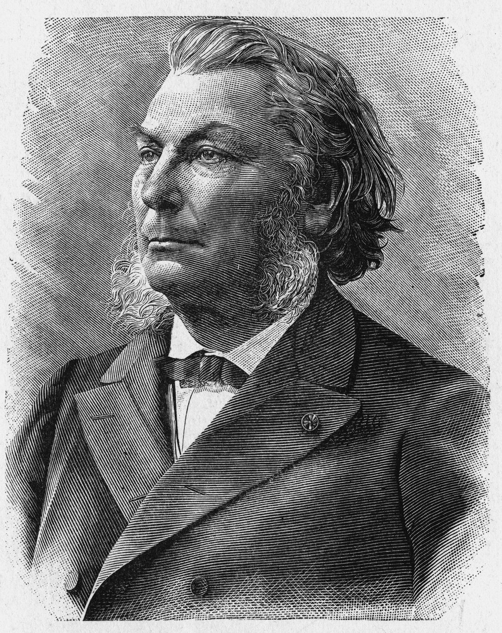 海军上将Mouchez(1821 - 1892)的肖像 - 载于1896年 "科学专辑；杰出的学者；伟大的发现"。 作者 法语学校