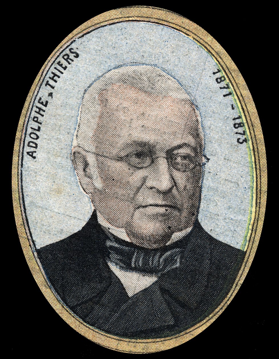 法兰西共和国总统阿道夫-梯也尔（1797-1877）的画像。 作者 法语学校