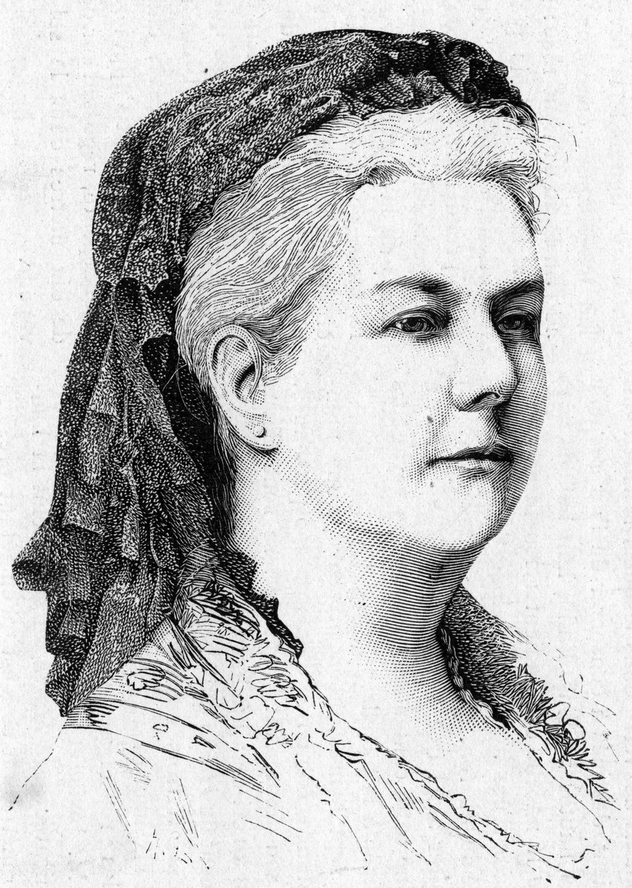 Aglae Massart（1827-1887）的肖像，巴黎音乐学院的音乐教授。 作者 法语学校