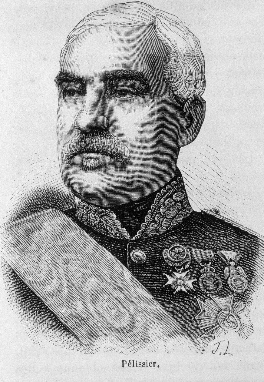 Portrait of Aimable Jean Jacques Pelissier, Duke of Malakoff (1794-1864), French military and marechal of France - in “” L