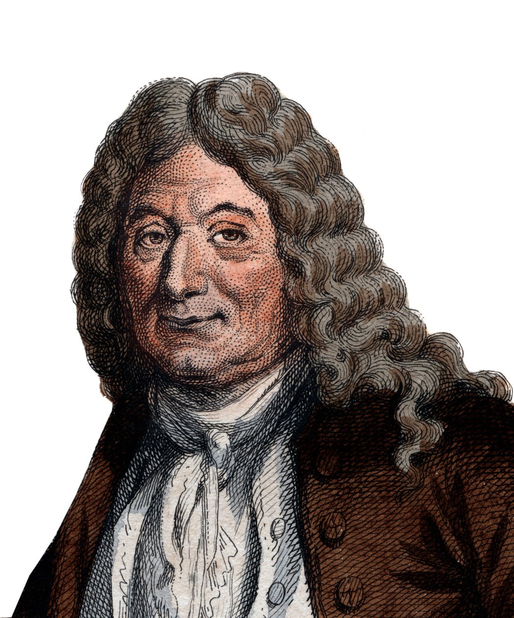 Alain Rene Lesage（Le Sage）（1668-1747）的肖像，法国小说家和剧作家。 作者 法语学校
