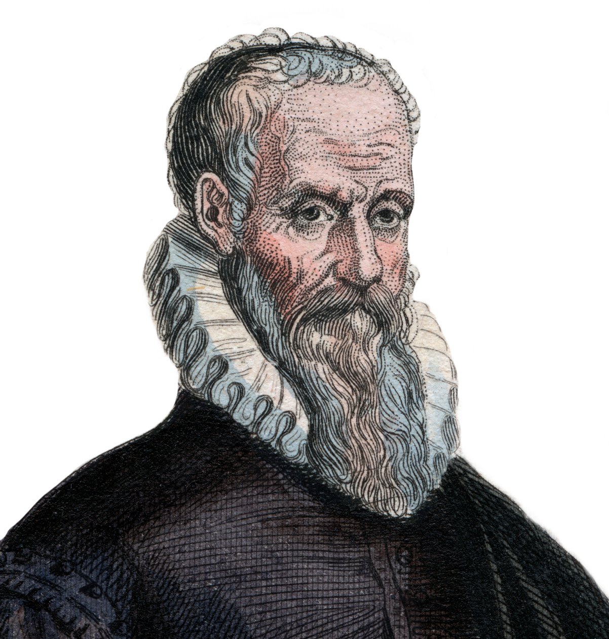 法国外科医生Ambroise Pare（1509-1590）的肖像。 作者 法语学校
