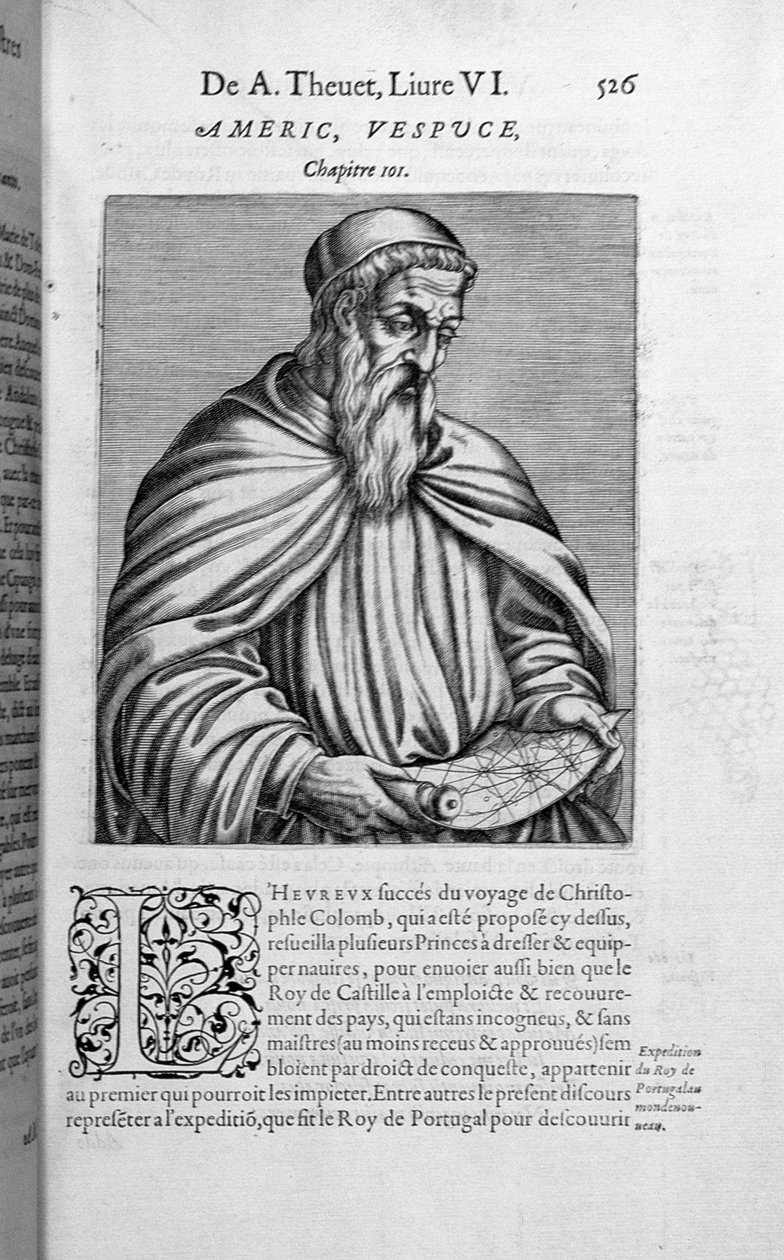 Amerigo Vespucci的肖像（1454-1512） 作者 法语学校