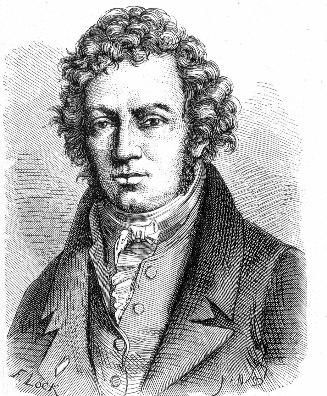 Portrait of André Marie Ampère (1775 - 1836), French physicist - in “” Album de la Science; illustrious scientists; Great discoveries””” 1896. 作者 法语学校