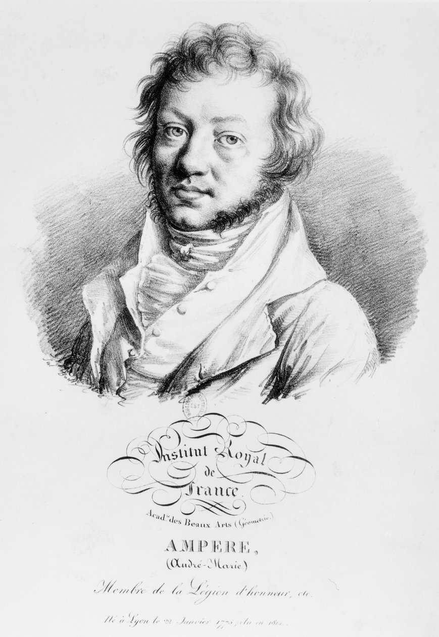 Andre-Marie Ampere的肖像（1775-1836） 作者 法语学校