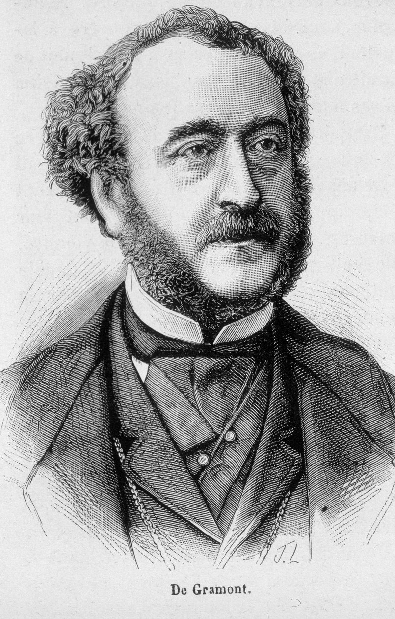 Portrait of Antoine Agenor, Duke De Gramont, French diplomat and politician (1819 - 1880) - in “” L