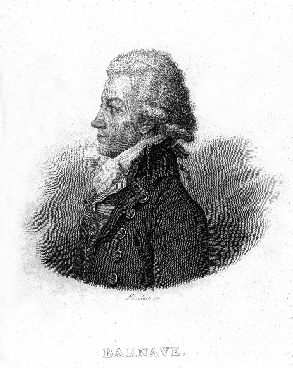 法国革命者安托万-巴尔纳夫（1761-1793）的肖像--载于梯也尔的《法国革命》中 作者 法语学校