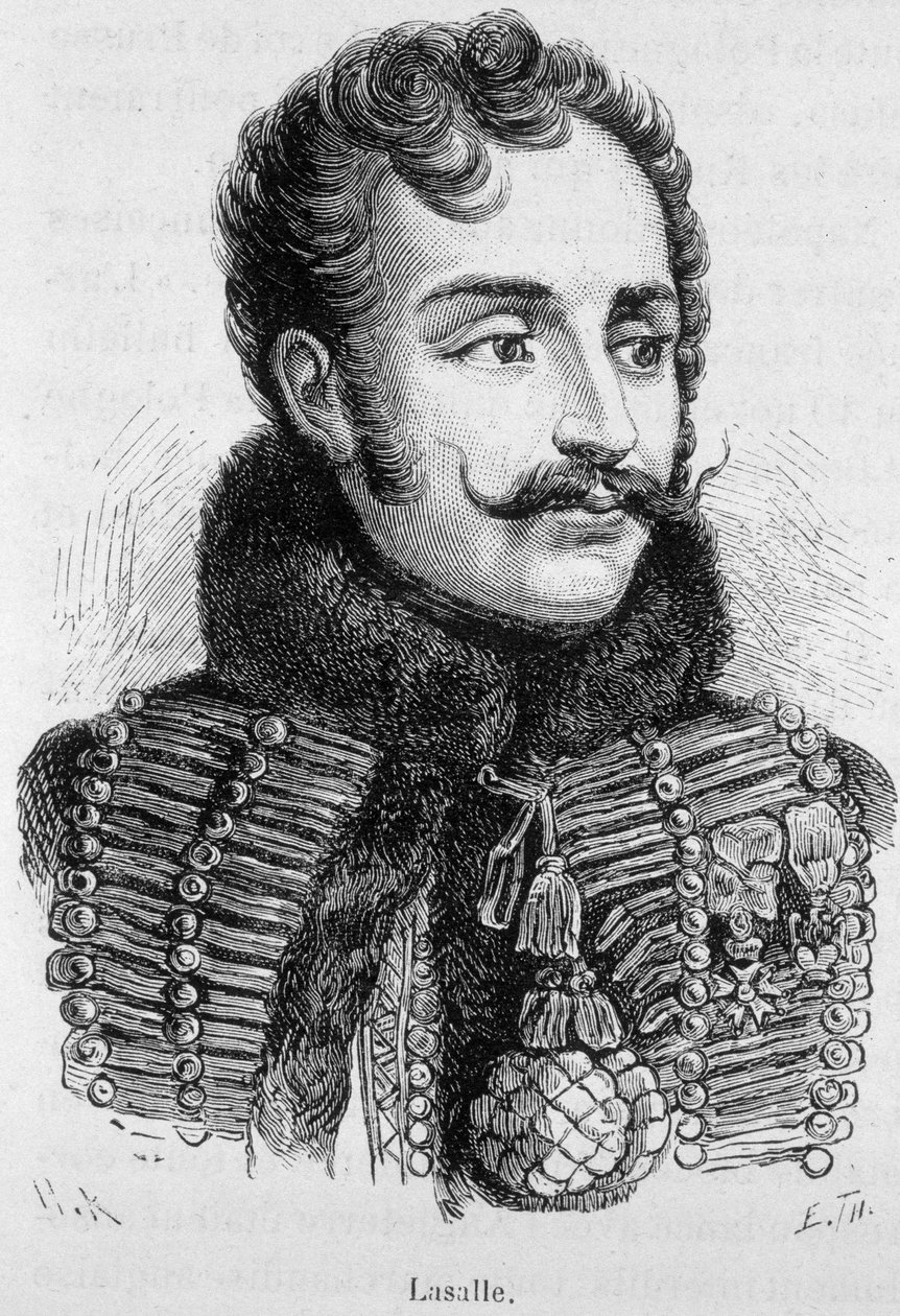 Portrait of Antoine Charles Louis, Count of Lasalle, French General (1777 - 1809), killed at the Battle of Wagram - in “” L