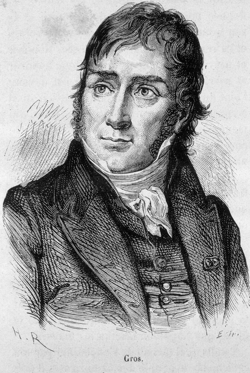 安托万-让-格罗斯（1771-1835）的肖像，他是大卫的学生，当时是拿破仑的官方画师--载于亨利-马丁的《法国历史》。 作者 法语学校