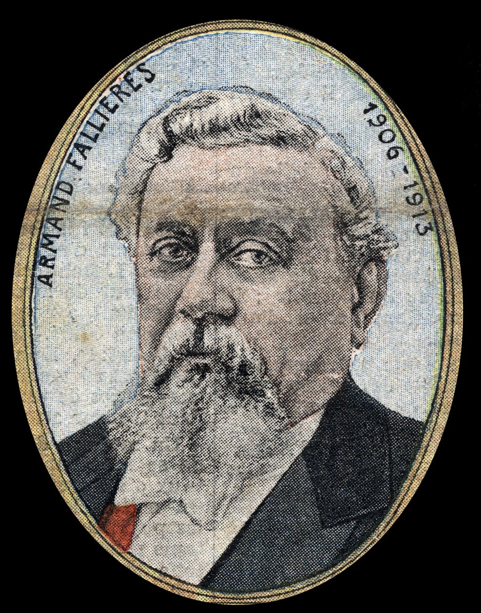阿尔芒-法利埃（Armand Fallieres）（1841-1931）的肖像，共和国总统。 作者 法语学校