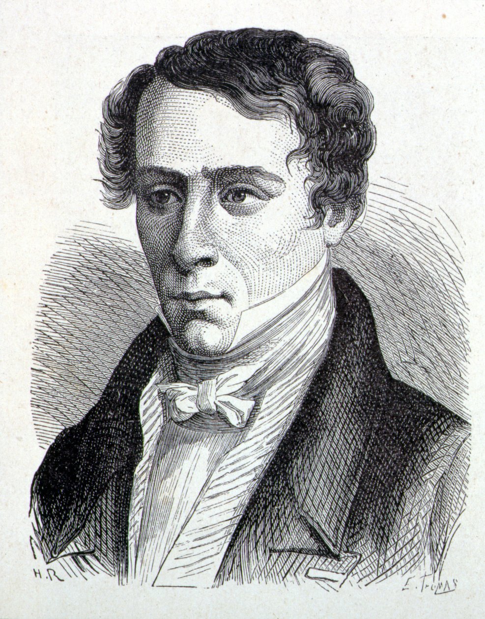 Portrait of Augustin Fresnel (1788- 1827), French physicist - in “” Album of Science; illustrious scientists; Great discoveries””” 1896. 作者 法语学校