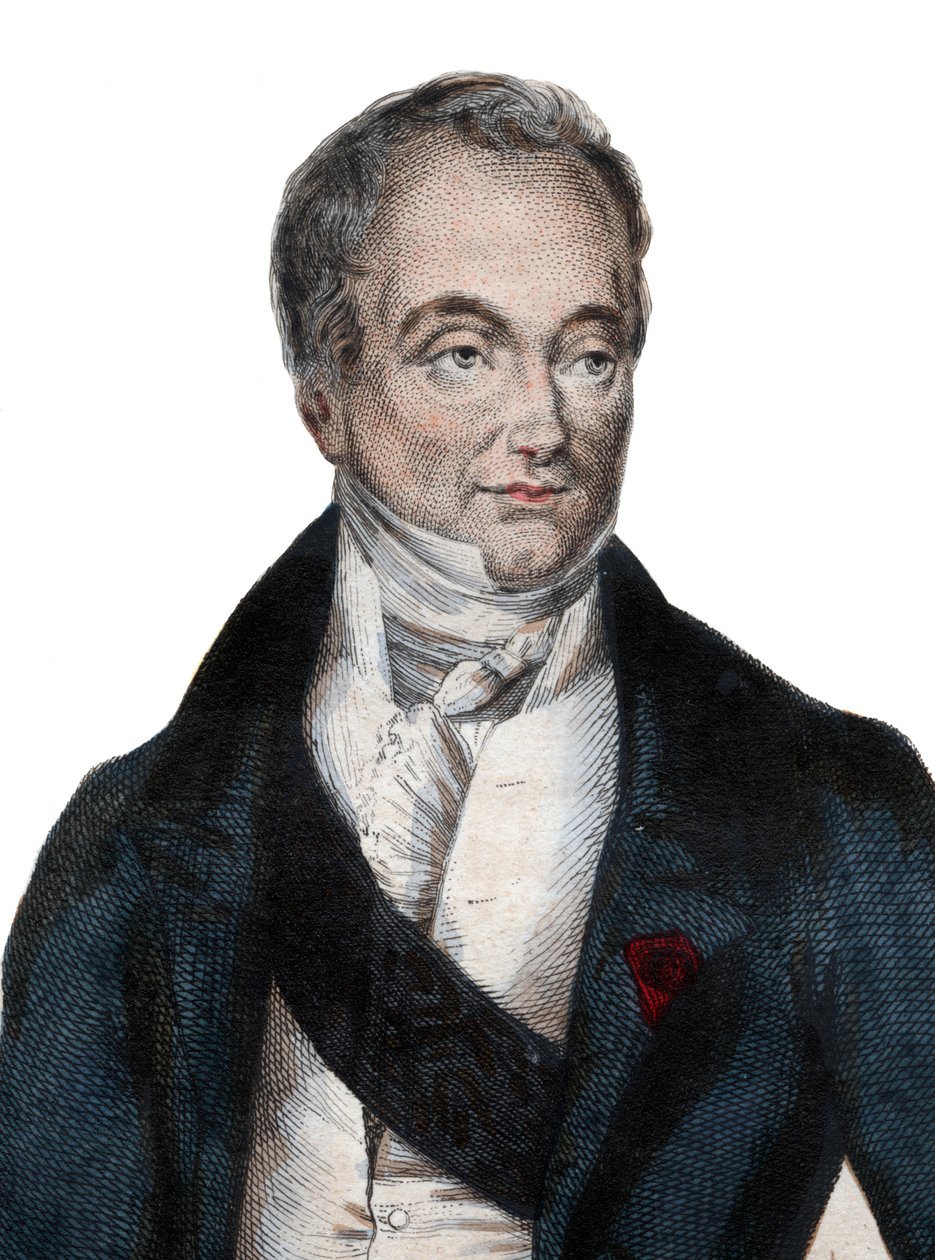 男爵Guillaume Dupuytren（1777-1835），法国解剖学家和军事外科医生的肖像。 作者 法语学校