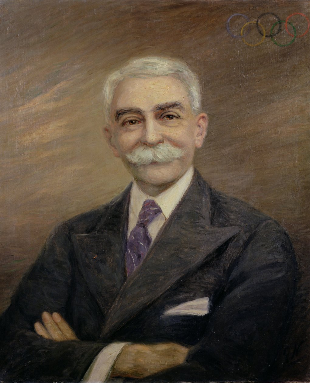 皮埃尔·德·顾拜旦男爵的肖像（1863-1937） 作者 法语学校