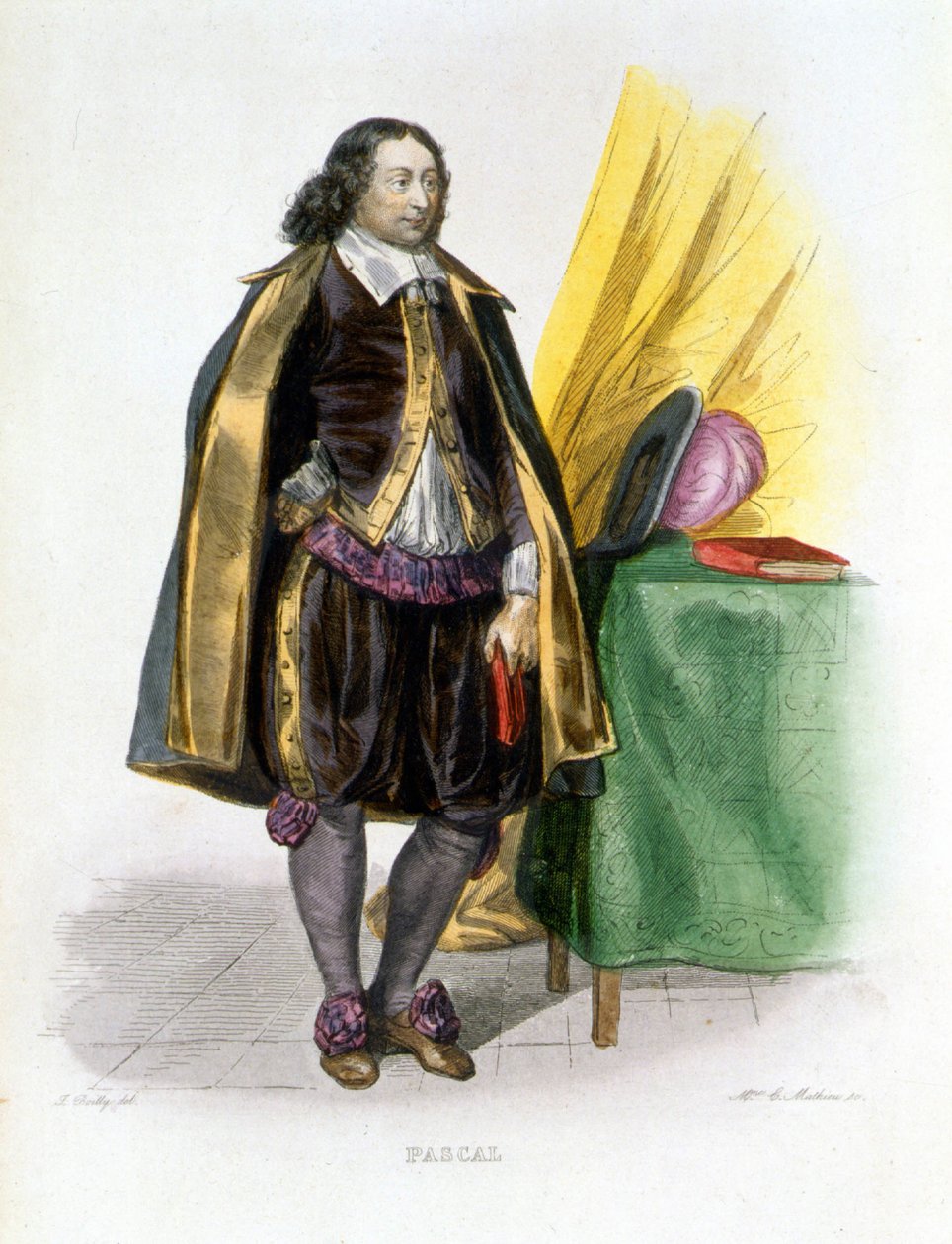 Portrait of Blaise Pascal - in “” Le Plutarque Français””, by Mennechet 作者 法语学校