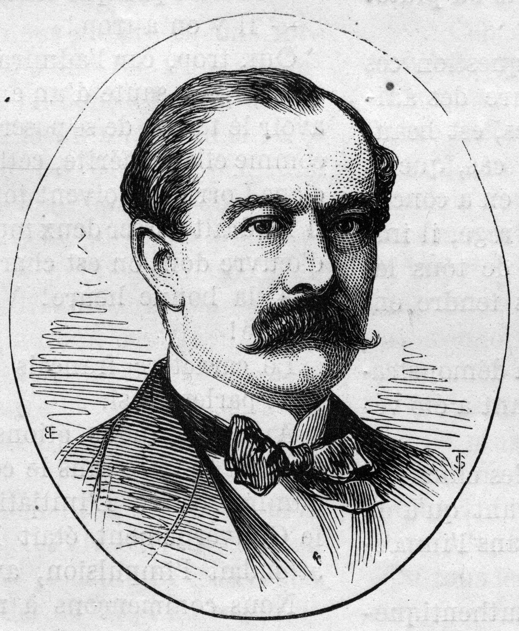 卡米尔-贝尼耶（1823-1902）的肖像，法国画家。1874年5月2日《世界画报》第890期的版画。 作者 法语学校