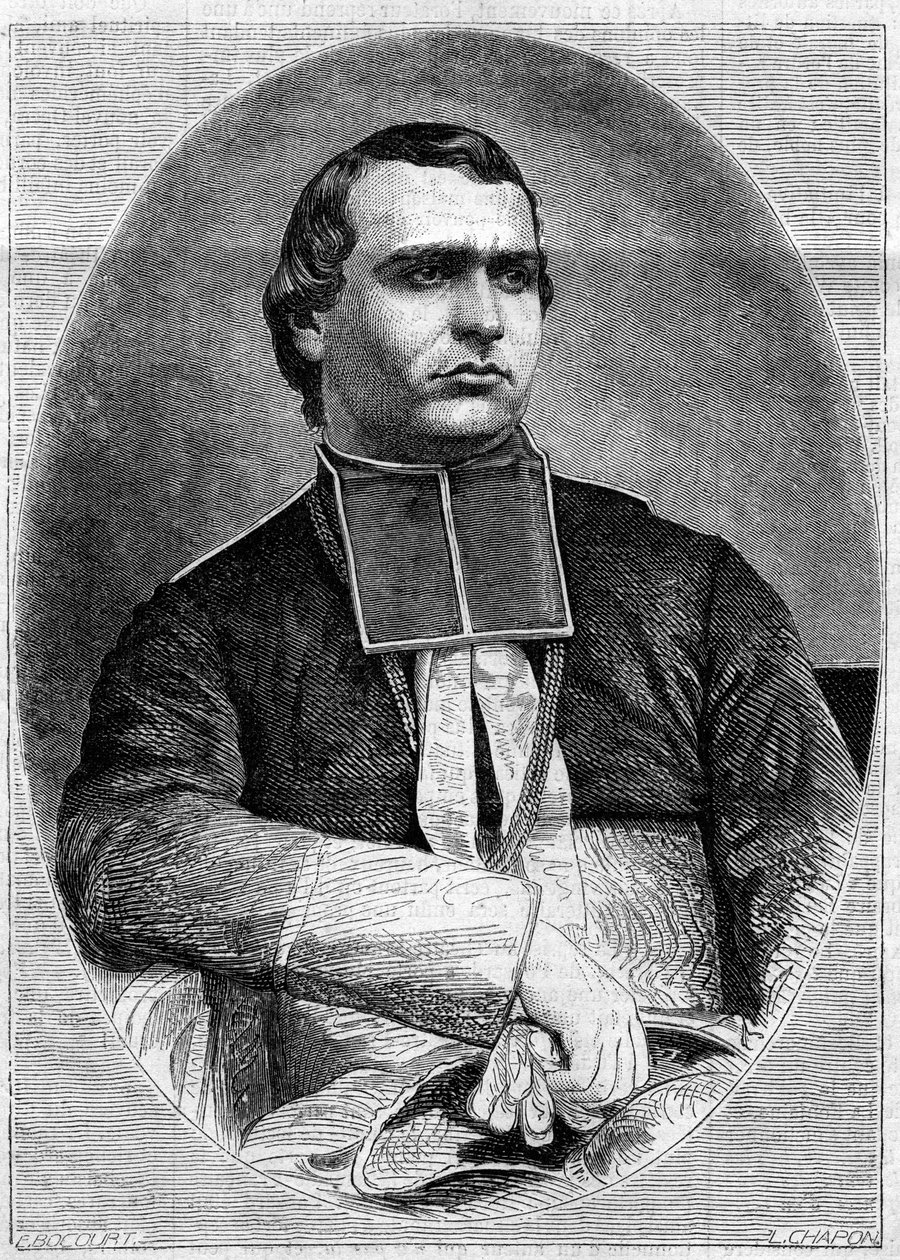 奥弗涅-劳拉盖的查尔斯-阿马贝尔（1826-1879）的肖像，布尔格的大法官。1862年2月1日《世界画报》第251期上的版画。 作者 法语学校