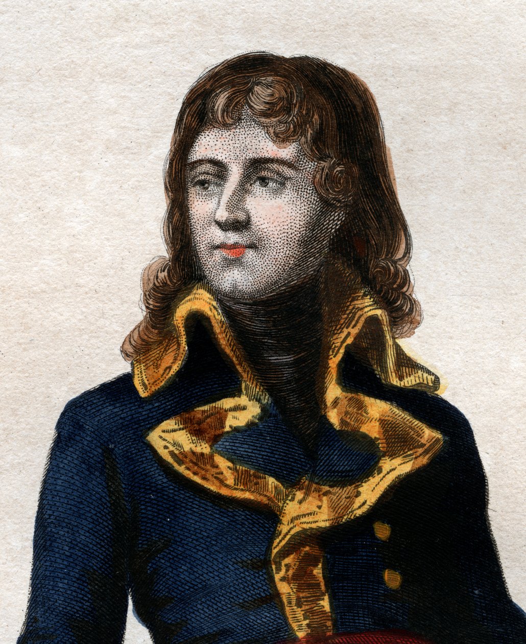 Charles Antoine Desaix de Veygoux（1768-1800）的肖像，法国将军。 作者 法语学校