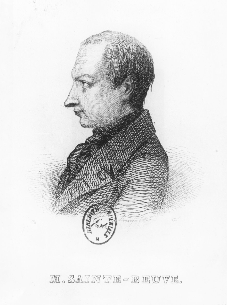 Charles Augustin Saint-Beuve的肖像 作者 法语学校